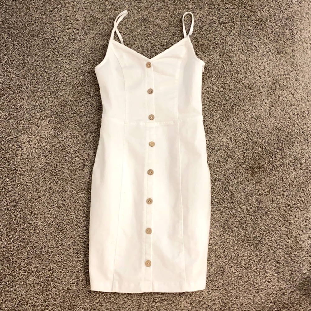 BlāShe White Overall Dress (S)